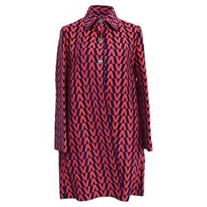 Valentino Brocade Single-Breasted Coat in Multicolor Acrylic